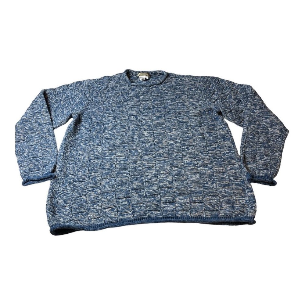 Vintage The Territory Ahead Sweater Men's Large Gray Chunky Knit Pullover Crew